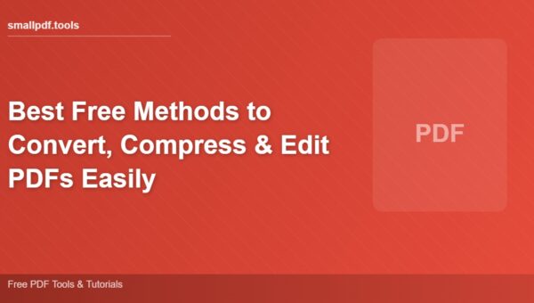 Best Free Methods to Convert, Compress & Edit PDFs Easily