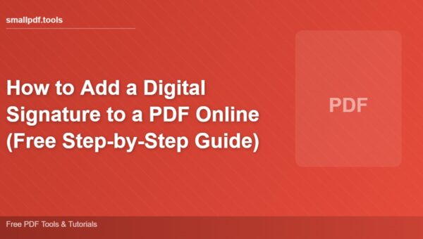 How to Add a Digital Signature to a PDF Online (Free Step-by-Step Guide)