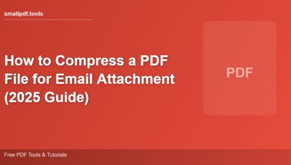 How to Compress a PDF File for Email Attachment (2025 Guide)