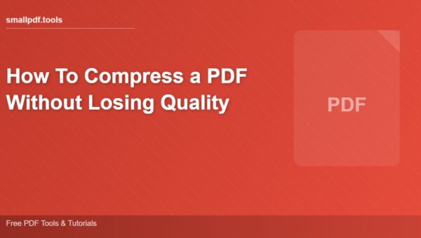 How To Compress a PDF Without Losing Quality 