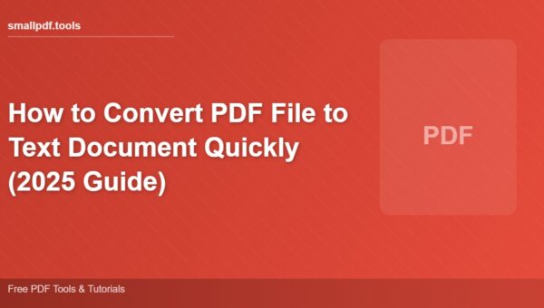 How to Convert PDF File to Text Document Quickly (2025 Guide)