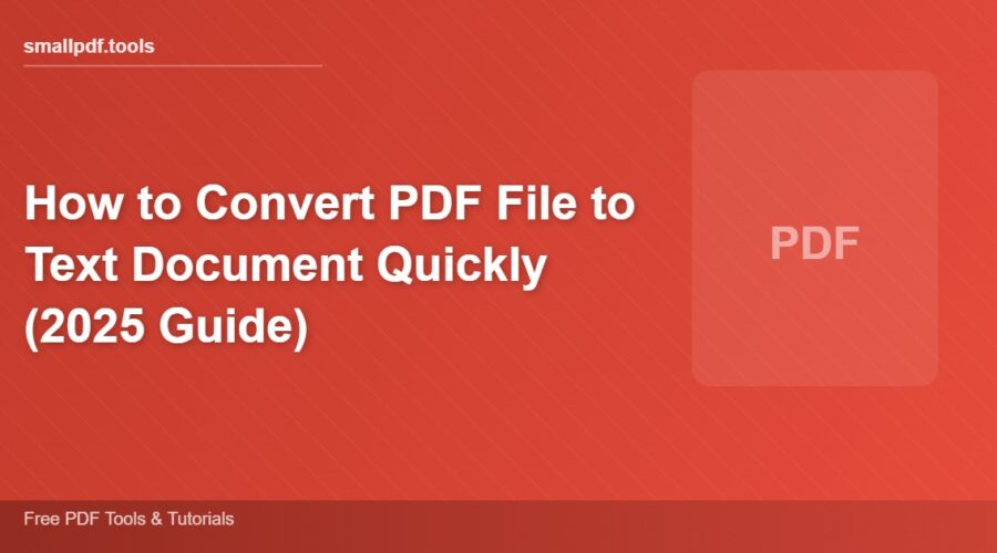 How to Convert PDF File to Text Document Quickly (2025 Guide)