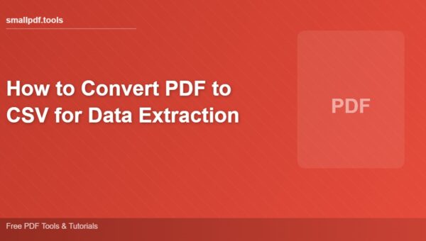 How to Convert PDF to CSV for Data Extraction