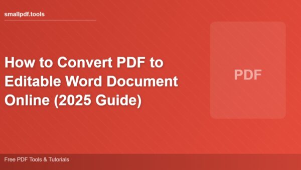How to Convert PDF to Editable Word Document Online (2025 Guide)