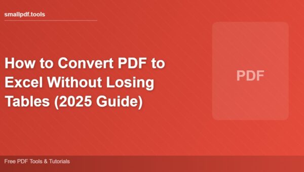 How to Convert PDF to Excel Without Losing Tables (2025 Guide)