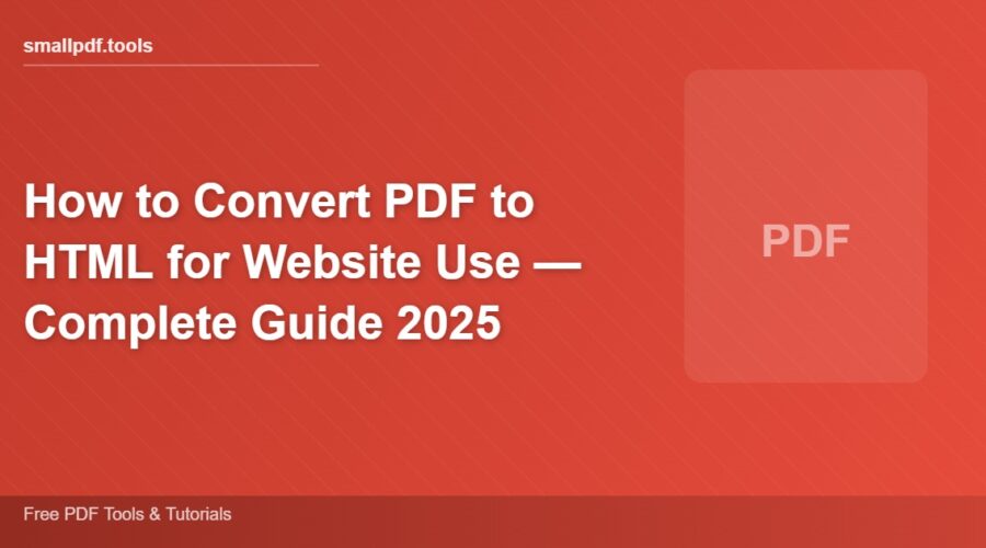 How to Convert PDF to HTML for Website Use — Complete Guide 2025