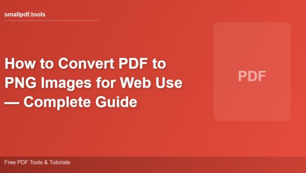 How to Convert PDF to PNG Images for Web Use — Complete Guide