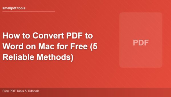 How to Convert PDF to Word on Mac for Free (5 Reliable Methods)