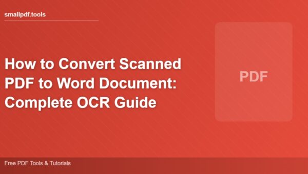 How to Convert Scanned PDF to Word Document: Complete OCR Guide