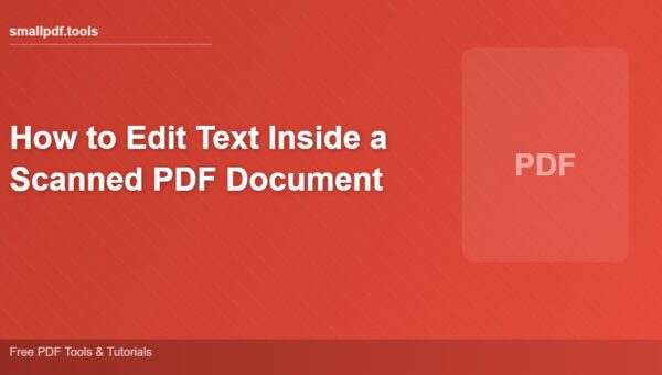 How to Edit Text Inside a Scanned PDF Document