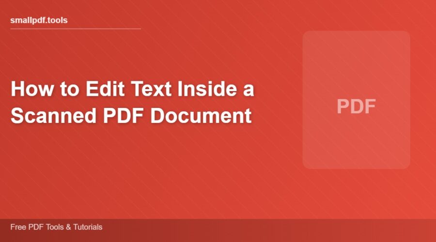 How to Edit Text Inside a Scanned PDF Document