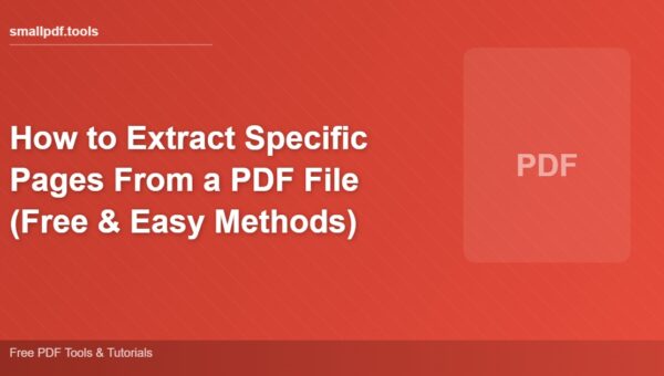 How to Extract Specific Pages From a PDF File (Free & Easy Methods)