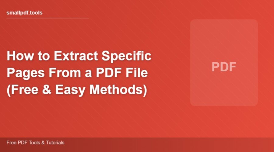 How to Extract Specific Pages From a PDF File (Free & Easy Methods)