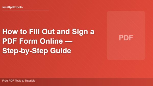 How to Fill Out and Sign a PDF Form Online — Step-by-Step Guide