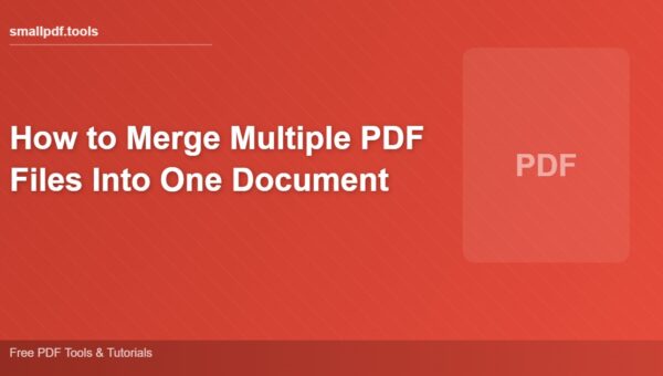 How to Merge Multiple PDF Files Into One Document