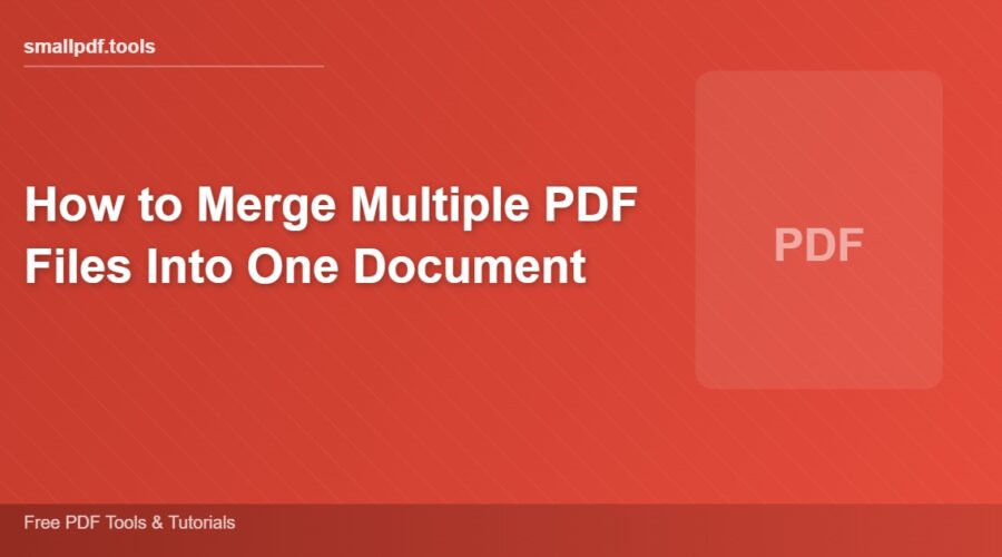 How to Merge Multiple PDF Files Into One Document