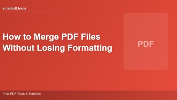 How to Merge PDF Files Without Losing Formatting