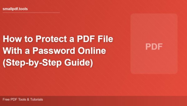 How to Protect a PDF File With a Password Online (Step-by-Step Guide)