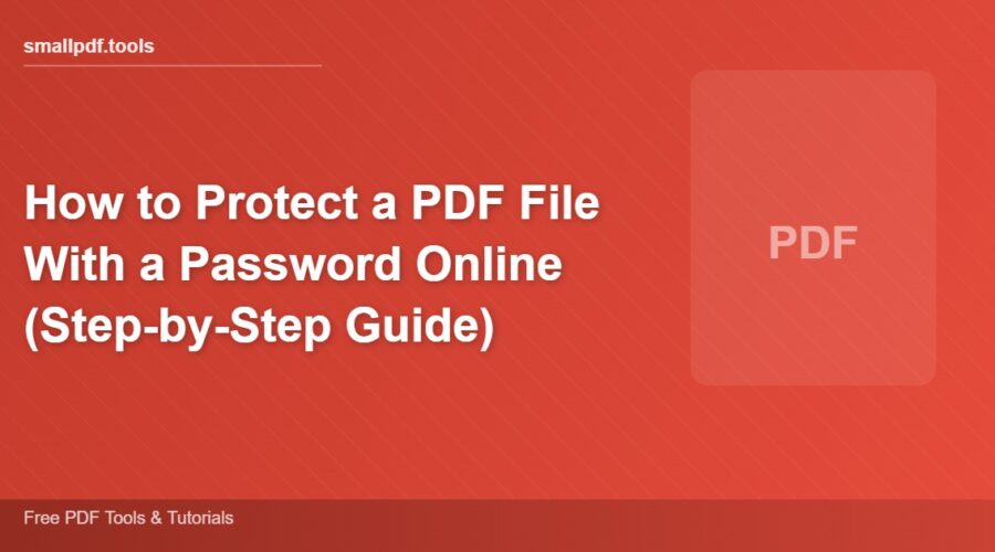 How to Protect a PDF File With a Password Online (Step-by-Step Guide)
