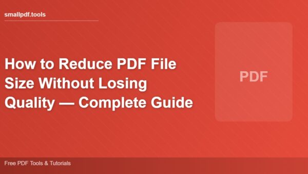 How to Reduce PDF File Size Without Losing Quality — Complete Guide