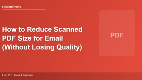 How to Reduce Scanned PDF Size for Email (Without Losing Quality)