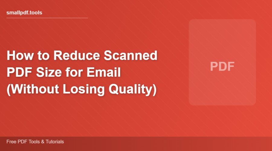 How to Reduce Scanned PDF Size for Email (Without Losing Quality)
