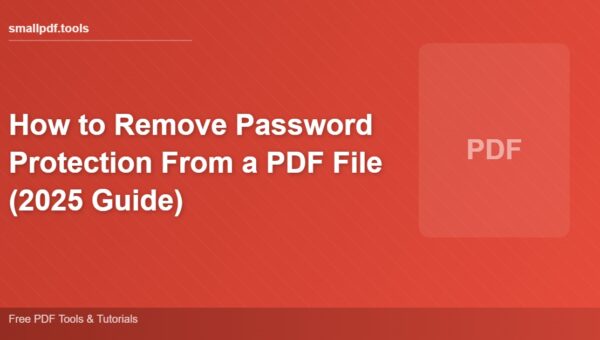 How to Remove Password Protection From a PDF File (2025 Guide)