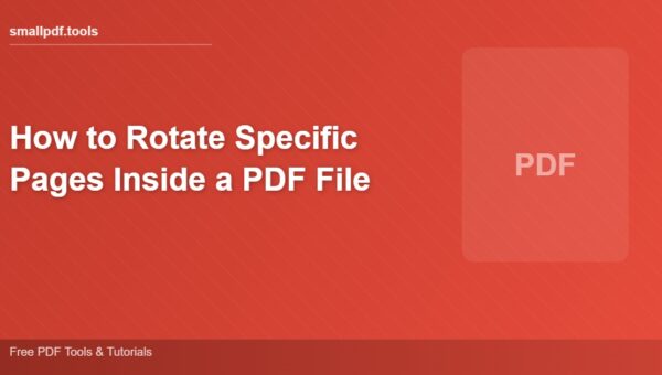 How to Rotate Specific Pages Inside a PDF File