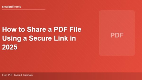 How to Share a PDF File Using a Secure Link in 2025